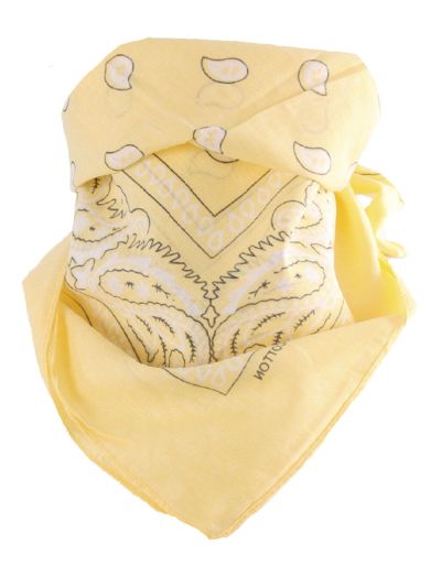 Boerenzakdoek / bandana in zachtgeel