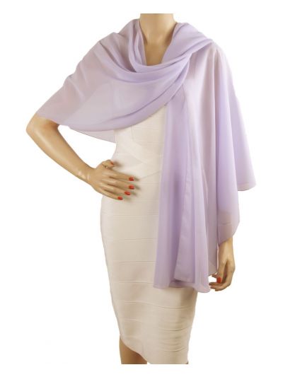 Licht-lavendelkleurige soepelvallende cape stola