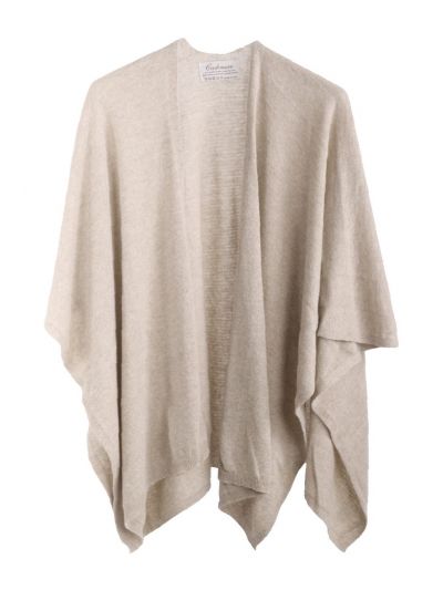 Lichtbeige kasjmier-blend omslagdoek 
