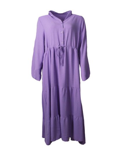 Effen lila maxi-jurk 