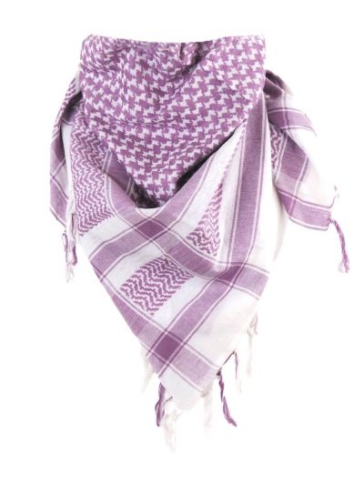PLO sjaal / Arafat sjaal in lila en wit