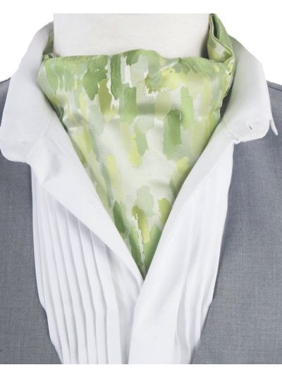 Lindegroene choker met geweven grafisch-design