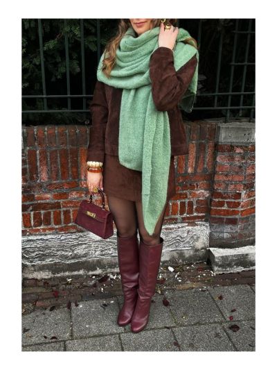 Livia handtas met suède & leer