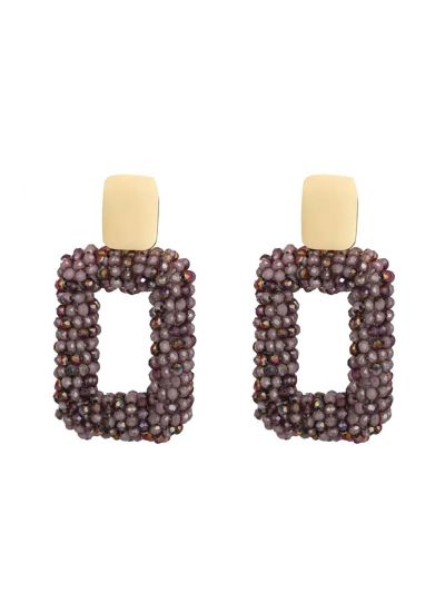 Lilly statement oorbellen in mauve