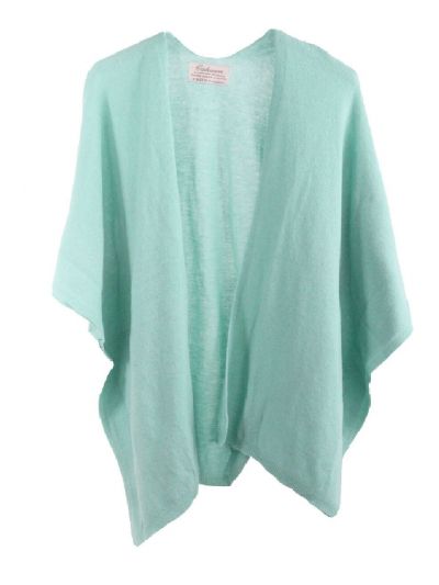 Mintgroene kasjmier-blend omslagdoek 