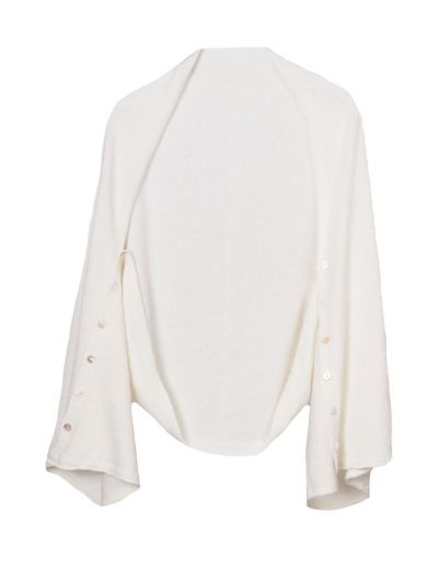 Bolero / poncho van kasjmier blend in ivoor
