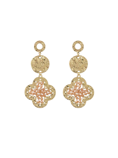 Statement oorbellen met klavertjevier