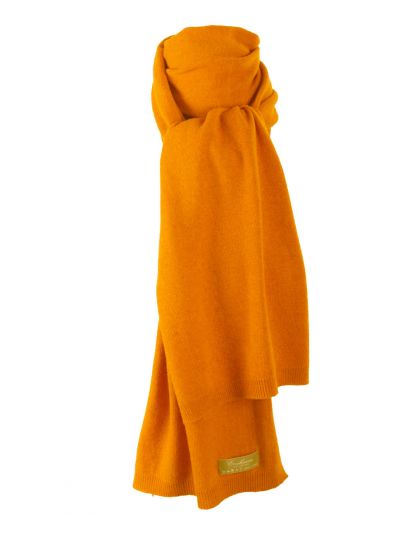 Oranje kasjmier-blend sjaal