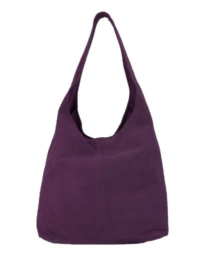 Paarse shopper met rits