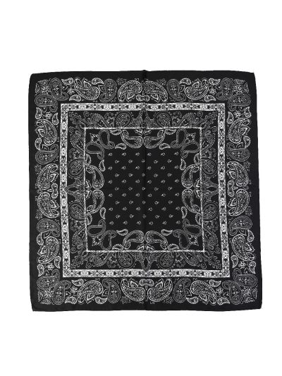 Vierkant satijn sjaaltje met bandana print