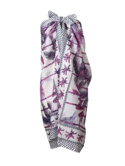 Lesley pareo met palmbomen print in hardroze