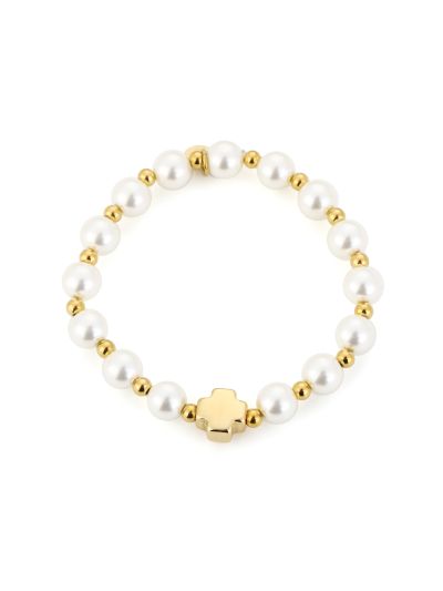Lauri – armband mix met parel en gouden kralen