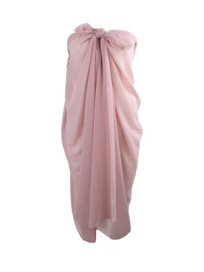 Licht-oudroze crêpe voile sarong