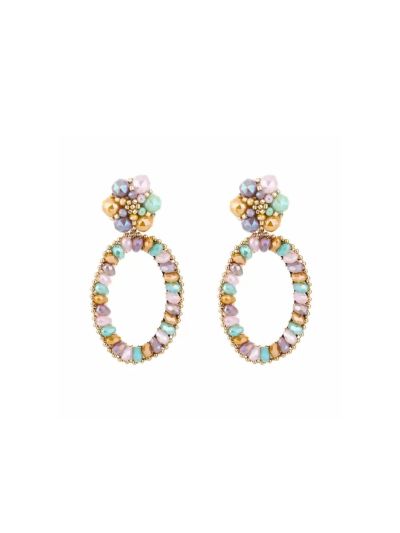 Kelly statement oorbellen in pastelkleuren