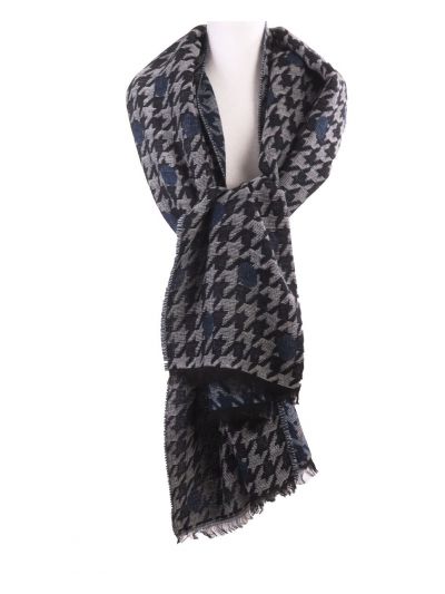 XL sjaal/omslagdoek met Pied-de-poule patroon 