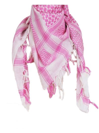 PLO sjaal / Arafat sjaal in roze-wit