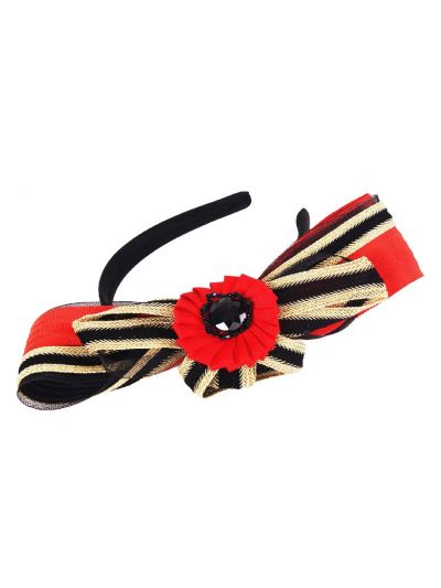 Rode diadeem met grote strik