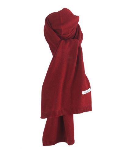 Kasjmier-blend sjaal in rood