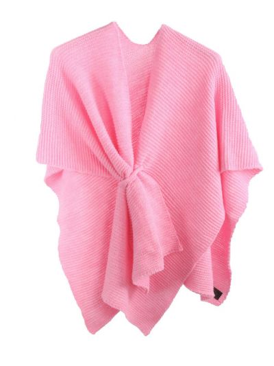 Alpaca-blend in roze omslagdoek met lus
