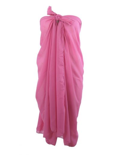 Effen roze crêpe voile sarong