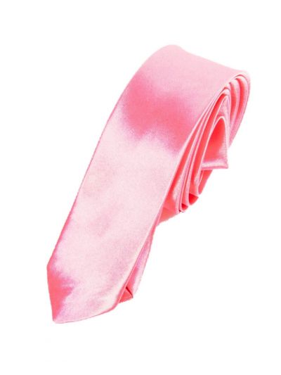 Oudroze trendy extra skinny stropdas