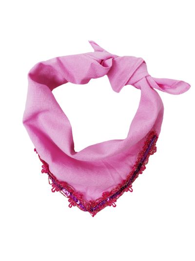 Jessy- bandana in roze met pailletten 