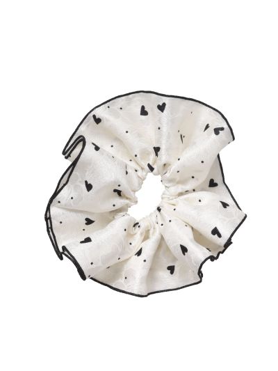 XL scrunchie met hartjes print