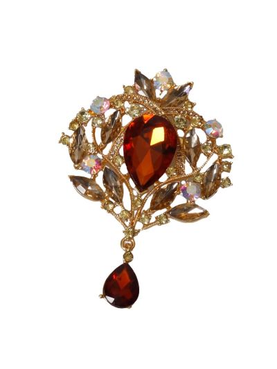 Statement broche met strass