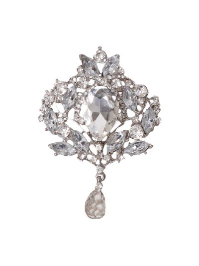 Statement broche met strass