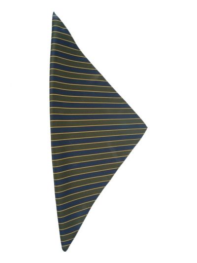 Pochet met groen en blauwe steep 