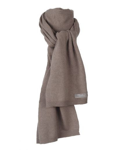 Kasjmier-blend sjaal in de kleur taupe