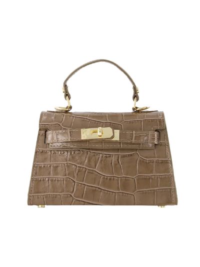 Livia lederen croco handtas