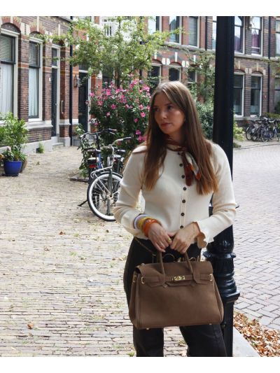 Jessa suède handtas XL