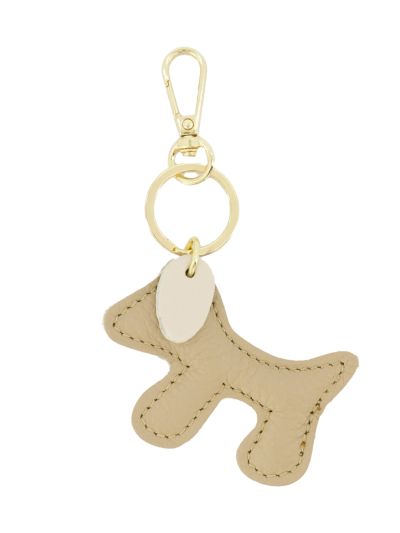 Tashanger hondje – Grain Leer in taupe