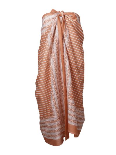 Katoenen sarong in de kleur terra