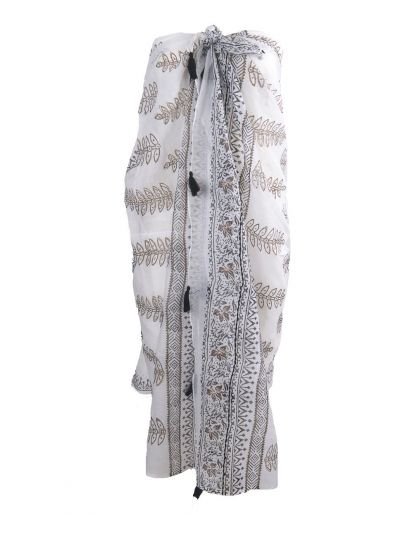 Witte pareo met ornament motief