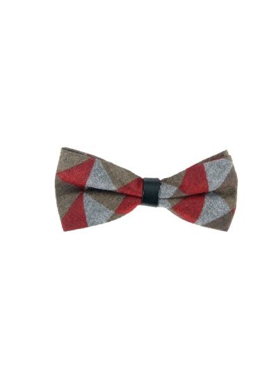 Wollen vlinderstrik met grafish design