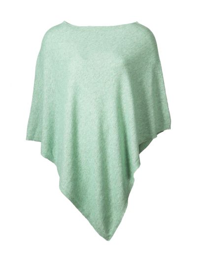 Poncho in kasjmier-blend in lichtgroen