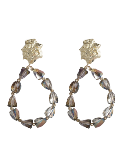 Cindy statement oorbellen in grijs