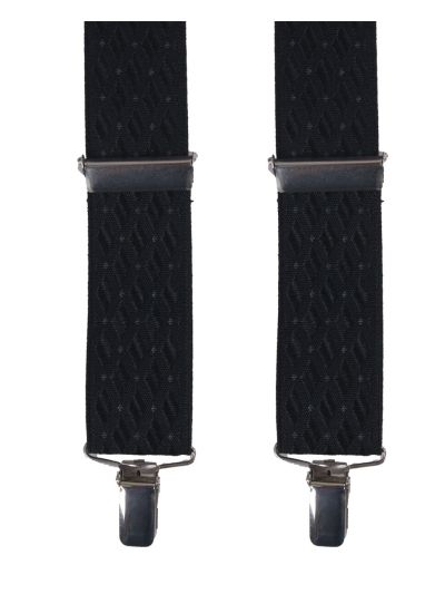 Zwarte bretels met diagonale structuur