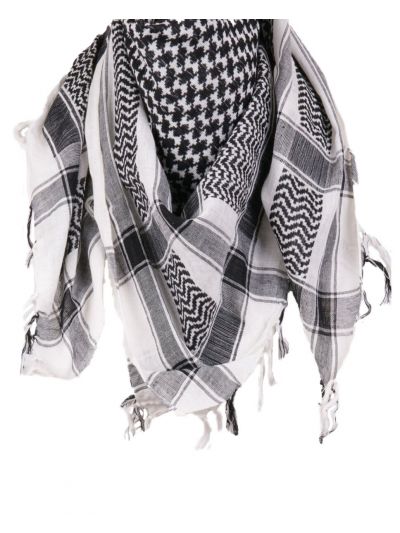 PLO sjaal / Arafat sjaal in zwart-wit
