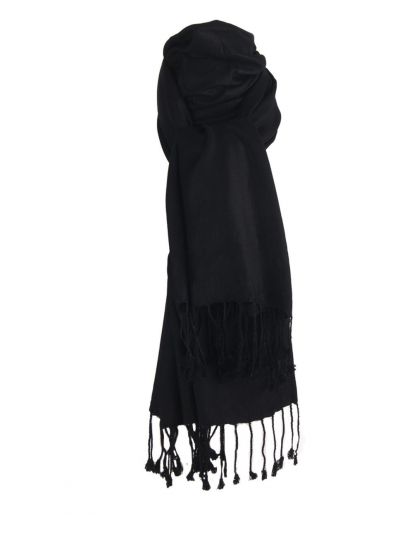 Zwarte pashmina sjaal