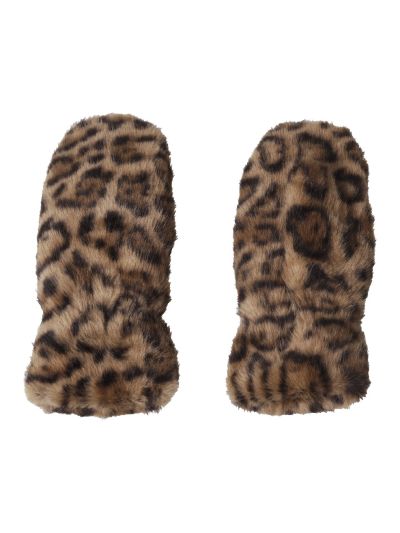 Leopard kunstbont wanten