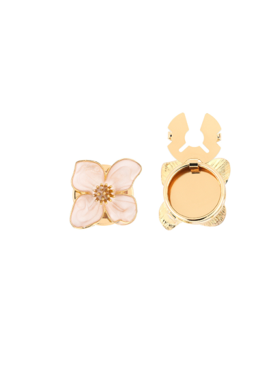 Lichtroze bloem cover button