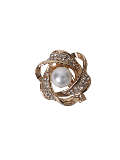 Parel & strass broche