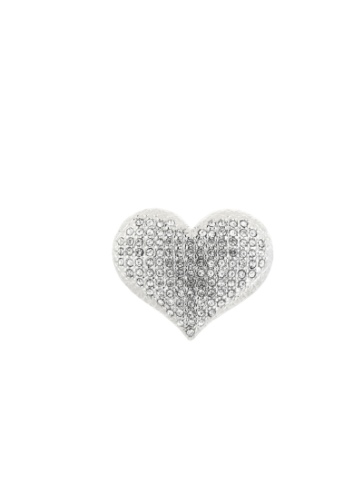 Hart broche met strass