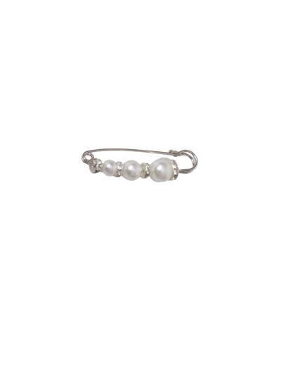 Broche speld met parels met strass