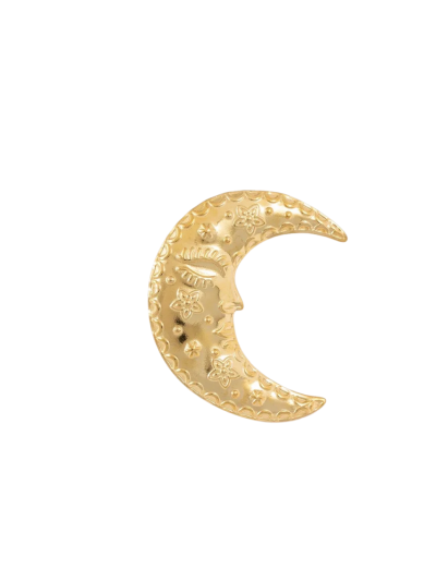 Maan broche in goud
