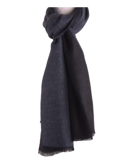Zachte wol-blend sjaal in donkerblauw
