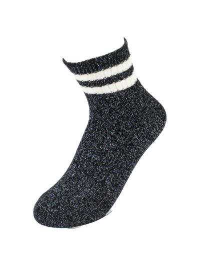 Donkerblauwe glitter enkelsokjes